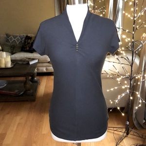 Brunello Cucinelli Grey Top with Silver 925 Accents L